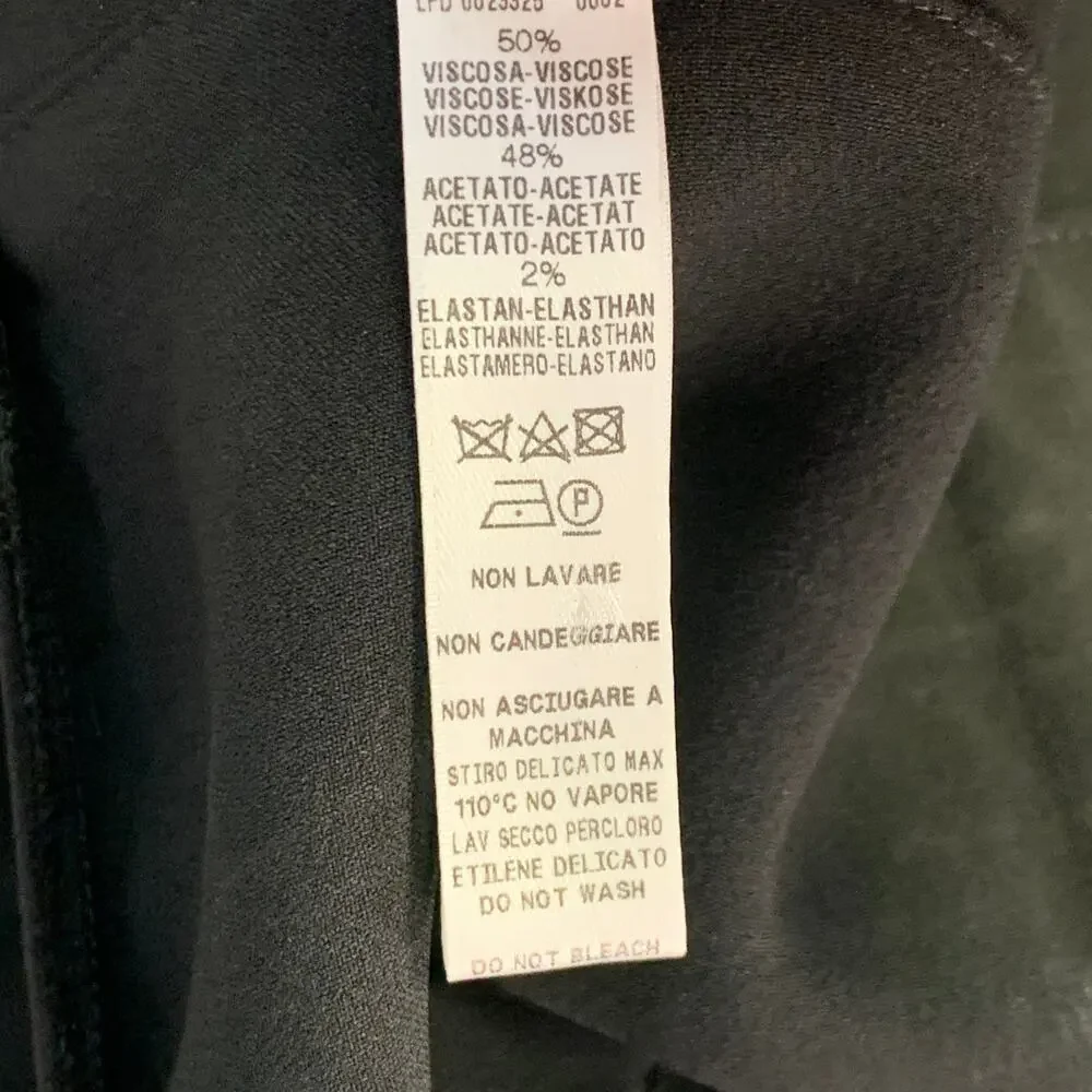 LA PERLA 4 Black White Viscose Blend Faux Pearl Embellishment V-Neck Jumpsuit - Picture 7 of 9